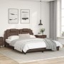 Estructura de cama cabecero cuero sintético marrón 160x200 cm de , Camas y somieres - Ref: Foro24-3208105, Precio: 236,51 €, ...