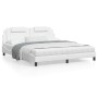 Estructura de cama cabecero cuero sintético blanco 180x200 cm de , Camas y somieres - Ref: Foro24-3208111, Precio: 245,17 €
