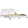 Bettgestell Kopfteil aus weißem Kunstleder 180x200 cm von , Betten und Lattenroste - Ref: Foro24-3208111, Preis: 250,25 €, Ra...