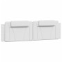 Estructura de cama cabecero cuero sintético blanco 180x200 cm de , Camas y somieres - Ref: Foro24-3208111, Precio: 245,17 €