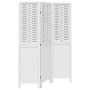 Biombo separador de 3 paneles madera maciza Paulownia blanco by , Room dividers - Ref: Foro24-358717, Price: 102,33 €, Discou...