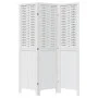 Biombo separador de 3 paneles madera maciza Paulownia blanco by , Room dividers - Ref: Foro24-358717, Price: 83,02 €, Discoun...