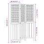 Biombo separador de 3 paneles madera maciza Paulownia blanco by , Room dividers - Ref: Foro24-358717, Price: 83,02 €, Discoun...
