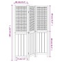 Dreiteiliger Raumteiler aus massivem weißem Paulownia-Holz. von , Raumteiler - Ref: Foro24-358717, Preis: 90,75 €, Rabatt: %