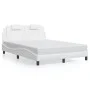 Estructura cama con luces LED cuero sintético blanco 140x190 cm de , Camas y somieres - Ref: Foro24-3214016, Precio: 233,28 €...