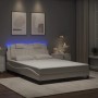Bettgestell mit LED-Lichtern aus weißem Kunstleder 140x190 cm von , Betten und Lattenroste - Ref: Foro24-3214016, Preis: 232,...