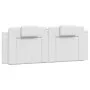 Bed frame with LED lights in white synthetic leather 140x190 cm by , Beds and slatted bases - Ref: Foro24-3214016, Price: 237...