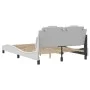 Bed frame with LED lights in white synthetic leather 140x190 cm by , Beds and slatted bases - Ref: Foro24-3214016, Price: 237...