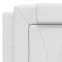 Bed frame with LED lights in white synthetic leather 140x190 cm by , Beds and slatted bases - Ref: Foro24-3214016, Price: 237...
