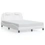 Estructura cama con luces LED cuero sintético blanco 140x200 cm de , Camas y somieres - Ref: Foro24-3214023, Precio: 228,04 €...