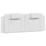 Bed frame with LED lights in white synthetic leather 140x200 cm by , Beds and slatted bases - Ref: Foro24-3214023, Price: 233...