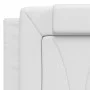 Bed frame with LED lights in white synthetic leather 140x200 cm by , Beds and slatted bases - Ref: Foro24-3214023, Price: 233...