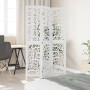 Biombo separador de 3 paneles madera maciza Paulownia blanco by , Room dividers - Ref: Foro24-358734, Price: 86,96 €, Discoun...