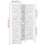 Biombo separador de 3 paneles madera maciza Paulownia blanco by , Room dividers - Ref: Foro24-358734, Price: 86,96 €, Discoun...