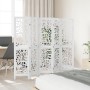 Biombo separador de 5 paneles madera maciza Paulownia blanco by , Room dividers - Ref: Foro24-358741, Price: 130,86 €, Discou...