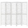 Biombo separador de 5 paneles madera maciza Paulownia blanco by , Room dividers - Ref: Foro24-358741, Price: 130,86 €, Discou...