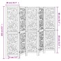 Biombo separador de 5 paneles madera maciza Paulownia blanco by , Room dividers - Ref: Foro24-358741, Price: 130,86 €, Discou...