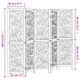 Biombo separador de 5 paneles madera maciza Paulownia blanco by , Room dividers - Ref: Foro24-358741, Price: 128,42 €, Discou...