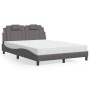Cama con colchón cuero sintético gris 140x200 cm de , Camas y somieres - Ref: Foro24-3208799, Precio: 386,73 €, Descuento: %