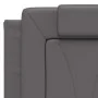 Cama con colchón cuero sintético gris 140x200 cm de , Camas y somieres - Ref: Foro24-3208799, Precio: 380,51 €, Descuento: %