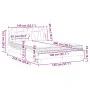 Bed with gray synthetic leather mattress 140x200 cm by , Beds and slatted bases - Ref: Foro24-3208799, Price: 380,70 €, Disco...