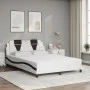 Bett mit weiß-schwarzem Kunstleder-Matratze 140x200 cm von , Betten und Lattenroste - Ref: Foro24-3208802, Preis: 425,79 €, R...
