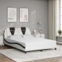 Bett mit weiß-schwarzem Kunstleder-Matratze 140x200 cm von , Betten und Lattenroste - Ref: Foro24-3208802, Preis: 433,87 €, R...