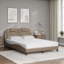 Bett mit Kunstleder-Matratze in Capuccino-Farbe, 140x200 cm. von , Betten und Lattenroste - Ref: Foro24-3208800, Preis: 421,9...