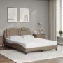 Bett mit Kunstleder-Matratze in Capuccino-Farbe, 140x200 cm. von , Betten und Lattenroste - Ref: Foro24-3208800, Preis: 414,2...