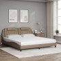Bett mit Kunstleder-Matratze in Capuccino-Farbe, 180x200 cm. von , Betten und Lattenroste - Ref: Foro24-3208814, Preis: 435,7...