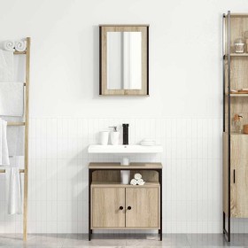 Juego de muebles de baño 2 pcs Marrón 60 x 30 x 60 cm