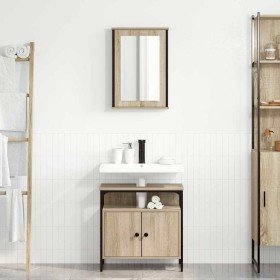 Juego de muebles de baño 2 pcs Marrón 60 x 30 x 60 cm