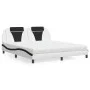 Bed with white and black synthetic leather mattress 180x200 cm by , Beds and slatted bases - Ref: Foro24-3208816, Price: 452,...