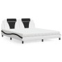 Bett mit weiß-schwarzem Kunstleder-Matratze 180x200 cm von , Betten und Lattenroste - Ref: Foro24-3208816, Preis: 459,59 €, R...