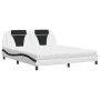 Bed with white and black synthetic leather mattress 180x200 cm by , Beds and slatted bases - Ref: Foro24-3208816, Price: 452,...