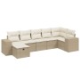 Gartensofagarnitur 7-teilig mit Kissen aus synthetischem Rattan in Beige. von , Gartensets - Ref: Foro24-3264454, Preis: 478,...