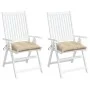 Cojines de silla de jardín 2 uds tela Oxford beige 40x40x7 cm de , Cojines para sillas y sofás - Ref: Foro24-361459, Precio: ...