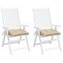 Gartenstuhlkissen 2 Stück aus beiger Oxford-Baumwolle 40x40x7 cm von , Kissen für Stühle und Sofas - Ref: Foro24-361459, Prei...