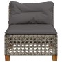 Sofá de jardín sin reposabrazos con cojines ratán PE gris by , Outdoor sofas - Ref: Foro24-365927, Price: 97,49 €, Discount: %