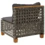 Sofá de jardín sin reposabrazos con cojines ratán PE gris by , Outdoor sofas - Ref: Foro24-365927, Price: 95,70 €, Discount: %