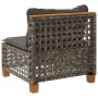 Sofá de jardín sin reposabrazos con cojines ratán PE gris by , Outdoor sofas - Ref: Foro24-365927, Price: 97,49 €, Discount: %