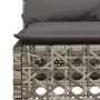 Sofá de jardín sin reposabrazos con cojines ratán PE gris by , Outdoor sofas - Ref: Foro24-365927, Price: 95,70 €, Discount: %