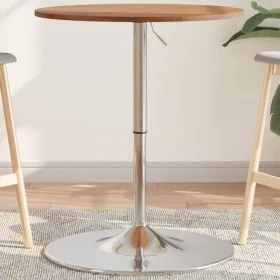 Hoher Tisch aus massiver Eiche in hellem Braun Ø60x89,5 cm von , Küchen- und Esstische - Ref: Foro24-3270627, Preis: 96,04 €,...