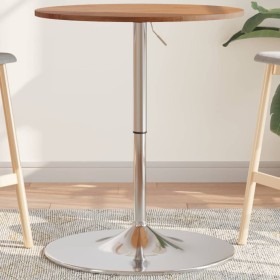 Hoher Tisch aus massiver Eiche in hellem Braun Ø60x89,5 cm von , Küchen- und Esstische - Ref: Foro24-3270627, Preis: 98,91 €,...