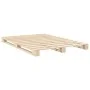 Solid pine wood bed frame with headboard 160x200 cm by , Beds and slatted bases - Ref: Foro24-3281577, Price: 231,46 €, Disco...