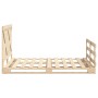 Solid pine wood bed frame with headboard 160x200 cm by , Beds and slatted bases - Ref: Foro24-3281577, Price: 241,83 €, Disco...