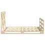 Solid pine wood bed frame with headboard 160x200 cm by , Beds and slatted bases - Ref: Foro24-3281577, Price: 231,46 €, Disco...