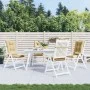 Stuhlkissen mit hoher Rückenlehne, 4 Stück, beige melange Stoff, 120x50x7cm. von , Kissen für Stühle und Sofas - Ref: Foro24-...