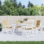 Stuhlkissen mit hoher Rückenlehne, 4 Stück, beige melange Stoff, 120x50x7cm. von , Kissen für Stühle und Sofas - Ref: Foro24-...