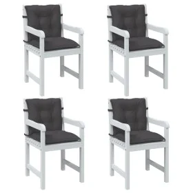 Cojines silla respaldo bajo 4 ud tela gris antracita melange by , Cushions for chairs and sofas - Ref: Foro24-4002377, Price:...
